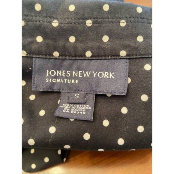 Jones New York Black and white polka dot shirt (Small) - Picture 7 of 7